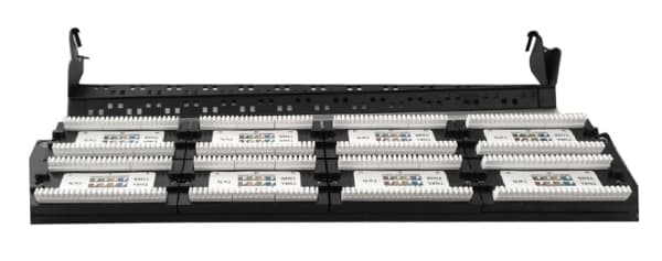 Gembird NPP-C648CM-001 - Patchpanel med kabelstyring - CAT 6 - svart - 2U - 19" - 48 porter