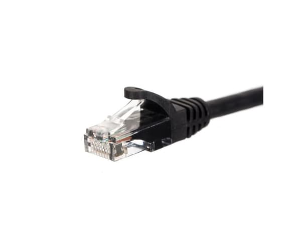 Netrack - Koblingskabel - RJ-45 (hann) til RJ-45 (hann) - 50 cm - UTP - CAT 6 - formstøpt, uten hindringer - svart