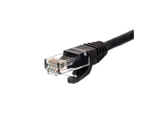 Netrack - Koblingskabel - RJ-45 (hann) til RJ-45 (hann) - 50 cm - UTP - CAT 6 - formstøpt, uten hindringer - svart