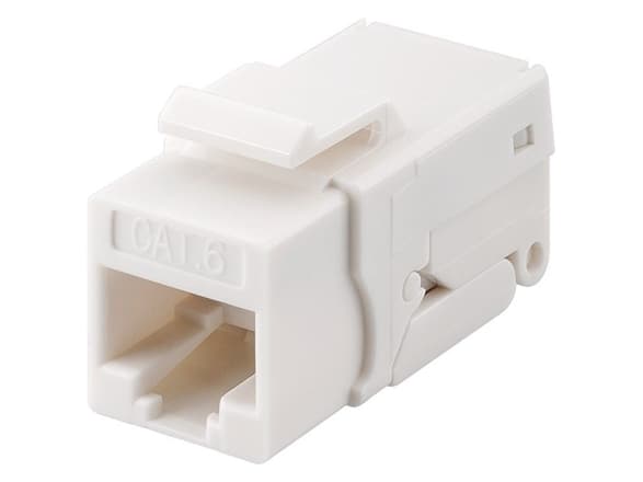 Goobay 95742, Flat, Hvit, RJ-45, IDC, Hunkjønn, Cat6