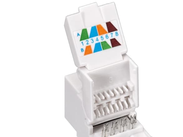 Goobay 95742, Flat, Hvit, RJ-45, IDC, Hunkjønn, Cat6