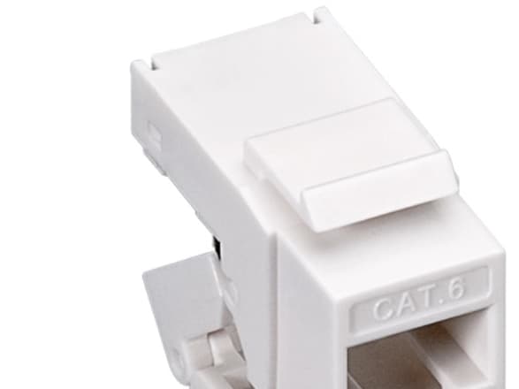 Goobay 95742, Flat, Hvit, RJ-45, IDC, Hunkjønn, Cat6