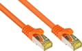Miniatyrbilde 3 av 3: Good Connections RJ45 Patch Cable withCat.7 RohCable and Rastnasenschutz (RNS), S/FTP, PiMF, halogen free, 600MHz, OFC, orange, 0,5m, Good Connection