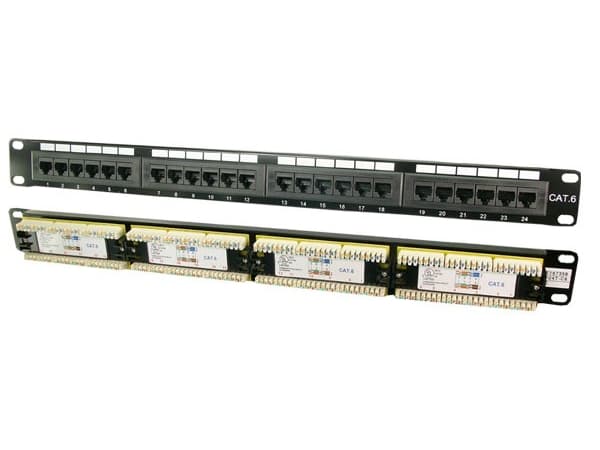 LogiLink Patch Panel 19" CAT6 24-Port, Sort