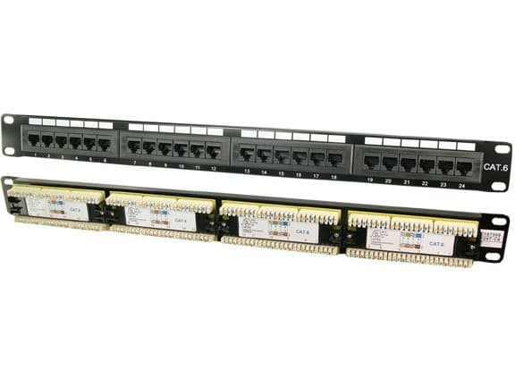 LogiLink Patch Panel 19" CAT6 24-Port, Sort