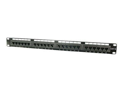 LogiLink Patch Panel 19" CAT6 24-Port, Sort Sort