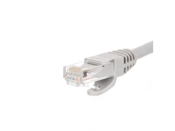 Netrack - Patch-kabel - RJ-45 (hane) till RJ-45 (hane) - 25 cm - UTP - CAT 5e - formpressad, hakfri - grå
