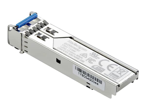 StarTech.com MSA Uncoded Compatible SFP Module, 1000BASE-EX, 1GbE Single Mode (SMF) Fiber Optic Transceiver, 1GE Gigabit Ethernet SFP, LC Connector,