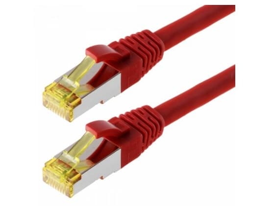 Helos Cat 6a S/FTP 7.5 m, 7,5 m, Cat6a, S/FTP (S-STP), RJ-45, RJ-45, Rød