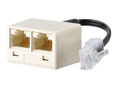 UAE - Nettverksadapter - RJ-45 (hunn) til RJ-45 (hann) - 10 cm - perlehvit