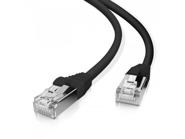 Helos Patchkabel SF/UTP Cat 5e musta 0,5m