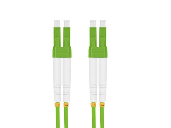 Helos valokaapeli LC/LC duplex 50/125µm OM5 limenvihreä 7.5m