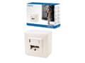 Miniatyrbild 4 av 5: LogiLink - Ytmonterat uttag - väggmontering - CAT 6 - STP - RJ-45 X 2 - RAL 9003