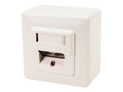 LogiLink - Ytmonterat uttag - väggmontering - CAT 6 - STP - RJ-45 X 2 - RAL 9003