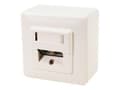 Miniatyrbild 1 av 5: LogiLink - Ytmonterat uttag - väggmontering - CAT 6 - STP - RJ-45 X 2 - RAL 9003