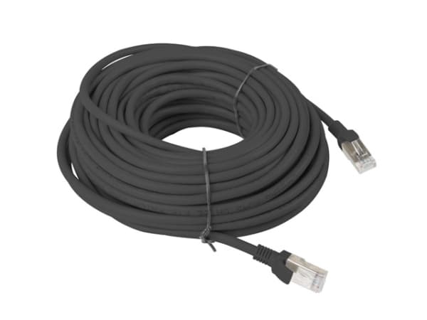 Lanberg - Patch-kabel - RJ-45 (hane) till RJ-45 (hane) - 20 m - UTP - CAT 6 - tvinnad - RAL 9004, svart