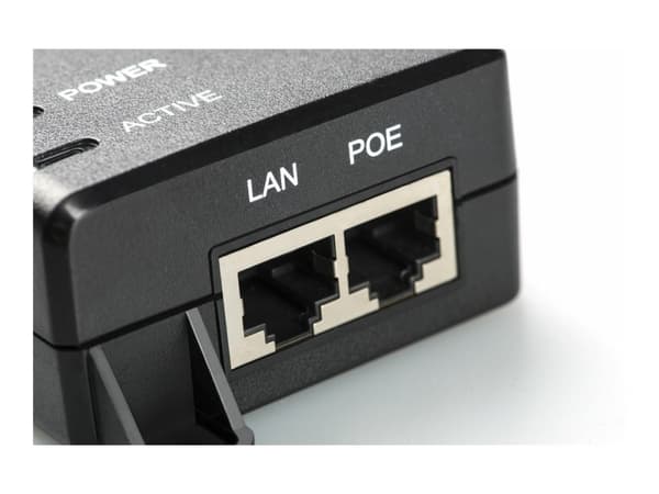 MicroConnect - Strøminjektor - AC 100-240 V - 60 watt - utgangskontakter: 1 - svart