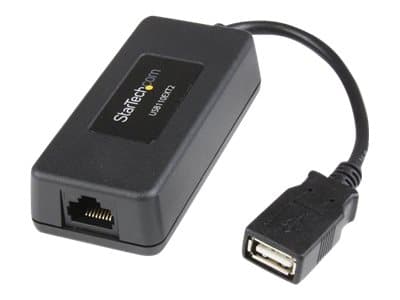 StarTech.com 1-Port USB 1.1 Extender - Up to 131 ft (40 m) over Cat5/Cat6 Extension - Up to 12 Mbps USB 1.1 Ethernet Extender (USB110EXT2) - USB-förl