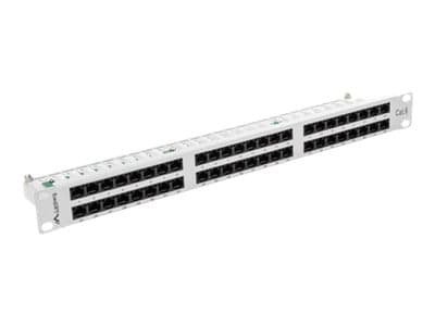 Lanberg PPU6-1048-S - Patch-panel - CAT 6 - UTP - RJ-45 X 48 - RAL 7035, grå - 1U - 19"