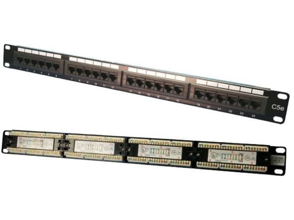 LogiLink CAT5e Patch Panel, RJ-45, Cat5e, Svart