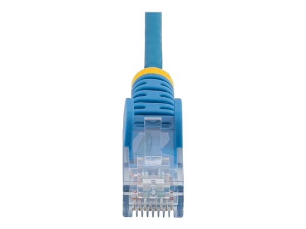 StarTech.com 1m Slim LSZH CAT6 Ethernet Cable, 10 Gigabit Snagless RJ45 100W PoE Patch Cord, CAT 6 10GbE UTP Network Cable w/Strain Relief, Blue, Flu