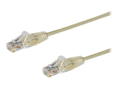 StarTech.com 2,5 m CAT6-kabel - Tunn - Ej hakfria RJ45-kontakter - Grå - Patch-kabel - RJ-45 (hane) till RJ-45 (hane) - 2.5 m - CAT 6 - hakfri - grå