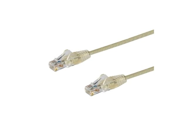 StarTech.com 1m Slim LSZH CAT6 Ethernet Cable, 10 Gigabit Snagless RJ45 100W PoE Patch Cord, CAT 6 10GbE UTP Network Cable w/Strain Relief, Grey, Flu