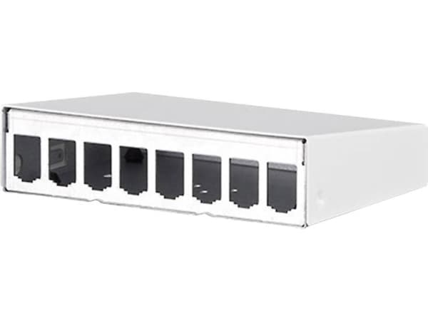 BTR E-DAT modul - Overflatemonteringsboks for nettverk - veggmonterbar - ren hvit, RAL 9010 - 8 porter - for P/N: 1308990111-I