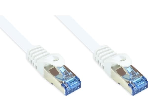 RNS® liitäntäkaapeli, jossa on nokkasuoja, Cat. 6A, S/FTP, PiMF, halogeeniton, 500MHz, valkoinen, 20m, hyvät liitännät (8060-H200W)