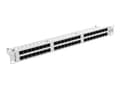 Miniatyrbilde 2 av 5: Lanberg PPU5-1048-S - Koblingspanel - rackmonterbar - CAT 5e - UTP - RJ-45 X 48 - grå, RAL 7035 - 1U - 19"