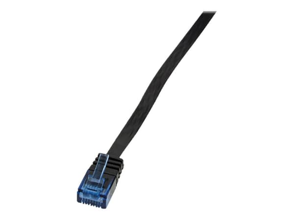 LogiLink - Liitäntäkaapeli - RJ-45 (uros) - RJ-45 (uros) - 2 m - UTP - CAT 5e - litteä - musta