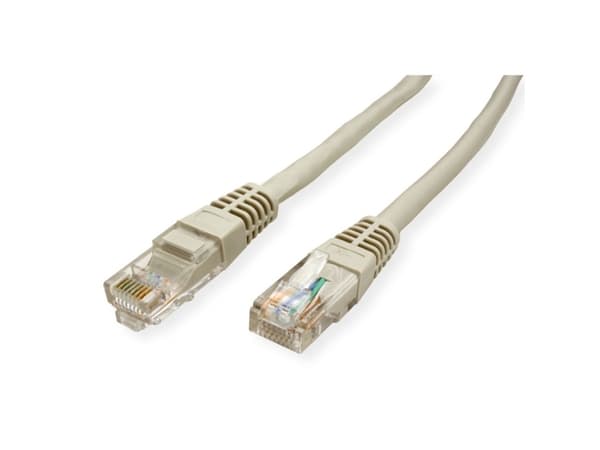 Value UTP Patch Cord Cat.5e, harmaa 10 m, Grå, 100 ohm (O), 1 cm