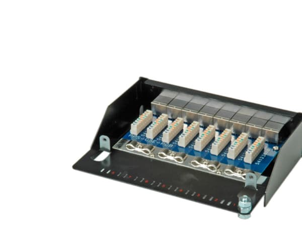 ROLINE Cat.5e Wall Mount Patch Panel, 8 Ports, STP black, Sort, 14 cm, 44 x 172 x 140 mm