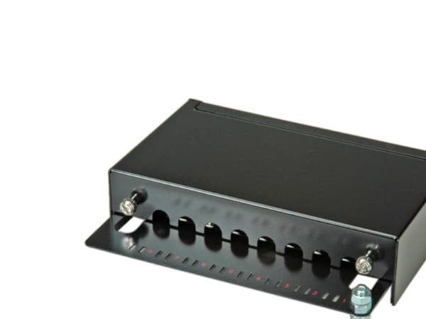 ROLINE Cat.5e Wall Mount Patch Panel, 8 Ports, STP black, Sort, 14 cm, 44 x 172 x 140 mm