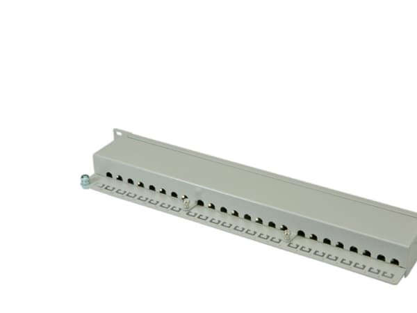 ROLINE Cat.6/Class E 19" Patch Panel, 24 Ports, STP light grey, Metalli