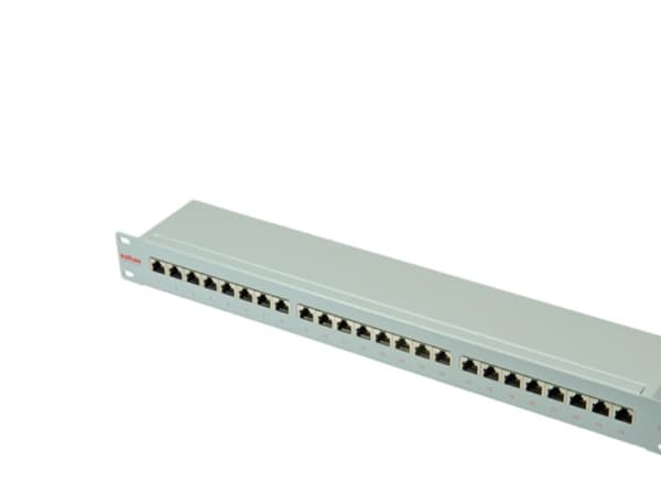 ROLINE Cat.6/Class E 19" Patch Panel, 24 Ports, STP light grey, Metalli