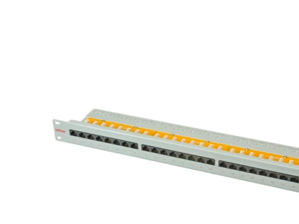 ROLINE Cat.6/Class E 19" Patch Panel, 24 Ports, UTP light grey