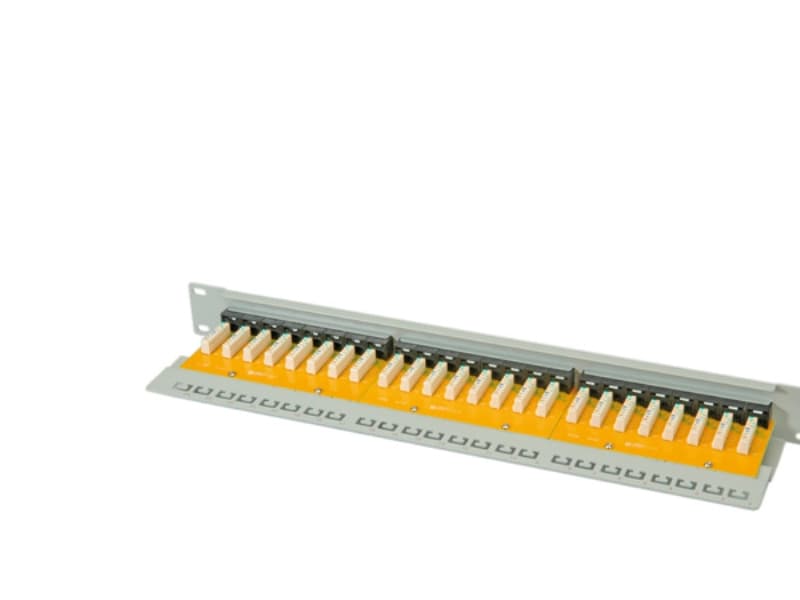 ROLINE Cat.6/Class E 19" Patch Panel, 24 Ports, UTP light grey