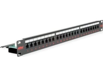 ROLINE Cat.6/Class E 19" Patch Panel, 24 Ports, UTP black, Musta