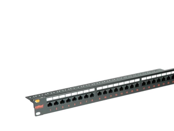 ROLINE Cat.6/Class E 19" Patch Panel, 24 Ports, UTP black, Musta musta