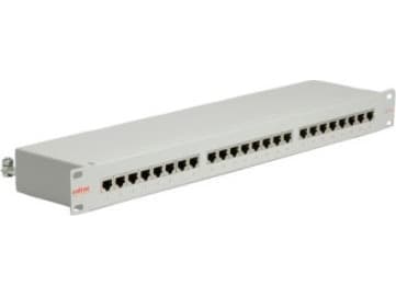 ROLINE Cat.5e 19" Patch Panel, 24 Ports, STP light grey, Metall