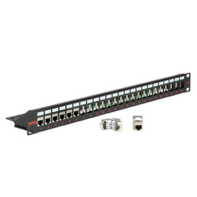 ROLINE Cat. 6 19"-Keystone Patch Panel STP, black, Sort Sort