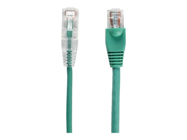 Black Box Slim-Net - Liitäntäkaapeli - RJ-45 (uros) - RJ-45 (uros) - 4,57 m - UTP - CAT 6a - napautettu, muotoiltu, solmuton, säikeistetty - vihreä