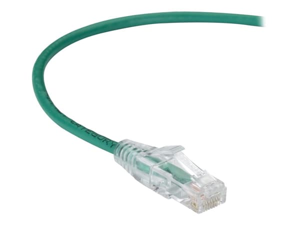 Black Box Slim-Net - Liitäntäkaapeli - RJ-45 (uros) - RJ-45 (uros) - 4,57 m - UTP - CAT 6a - napautettu, muotoiltu, solmuton, säikeistetty - vihreä