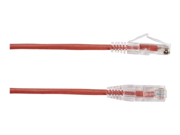 Black Box Slim-Net - Koblingskabel - RJ-45 (hann) til RJ-45 (hann) - 1.52 m - UTP - CAT 6a - med støvel, formstøpt, flertrådet - rød