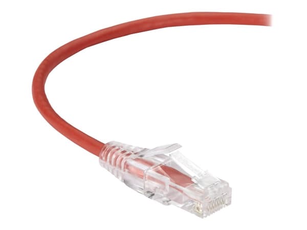 Black Box Slim-Net - Koblingskabel - RJ-45 (hann) til RJ-45 (hann) - 1.52 m - UTP - CAT 6a - med støvel, formstøpt, flertrådet - rød