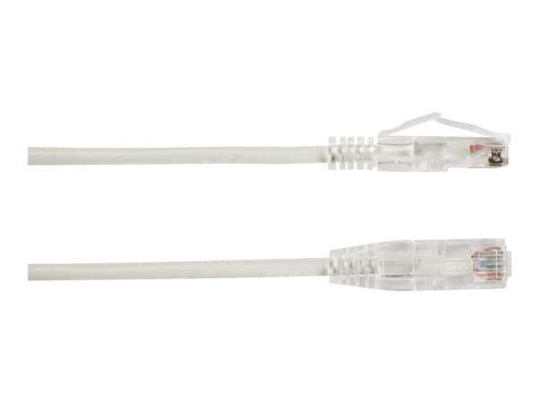 Black Box Slim-Net - Koblingskabel - RJ-45 (hann) til RJ-45 (hann) - 2.13 m - UTP - CAT 6a - med støvel, formstøpt, flertrådet - hvit