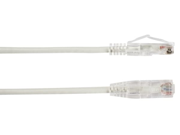 Black Box Slim-Net - Koblingskabel - RJ-45 (hann) til RJ-45 (hann) - 2.13 m - UTP - CAT 6a - med støvel, formstøpt, flertrådet - hvit