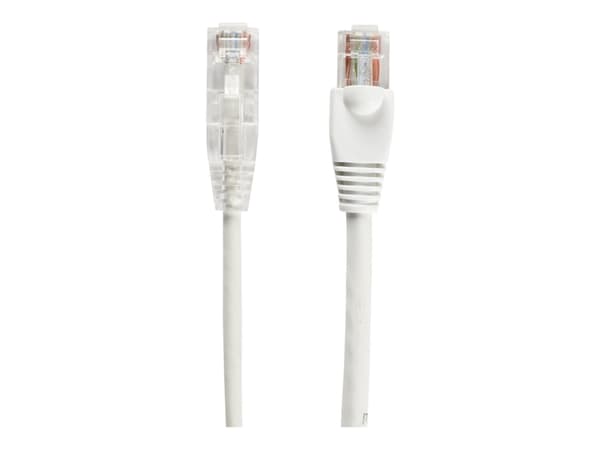 Black Box Slim-Net - Koblingskabel - RJ-45 (hann) til RJ-45 (hann) - 2.13 m - UTP - CAT 6a - med støvel, formstøpt, flertrådet - hvit