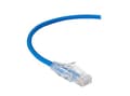 Miniatyrbilde 5 av 5: Black Box Slim-Net - Koblingskabel - RJ-45 (hann) til RJ-45 (hann) - 30.5 cm - UTP - CAT 6a - med støvel, formstøpt, flertrådet - blå